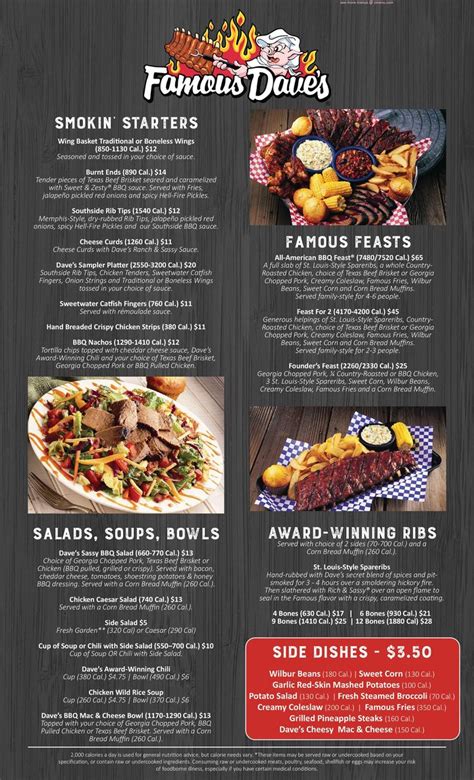 Famous dave menu - In the highly competitive world of restaurants, having a mouthwatering menu can be the difference between success and failure. A well-designed menu not only entices customers to try your dishes but also has the power to boost sales.